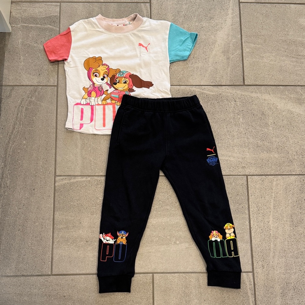 Puma Kids Paw Patrol Tee & Joggers Set, Sz 5T